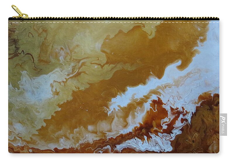 Abstract Zip Pouch featuring the painting Marblesque by Soraya Silvestri