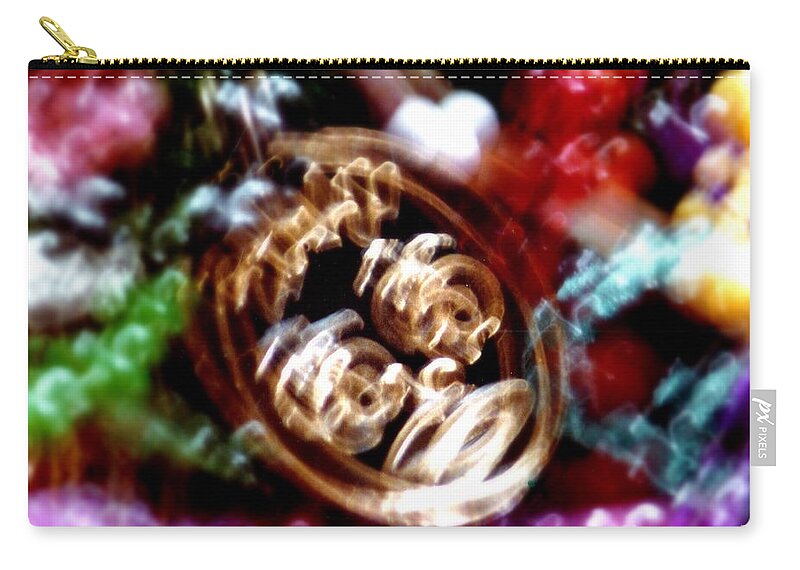 Nola Zip Pouch featuring the photograph New Orleans Mardi Gras Madness In Louisiana by Michael Hoard