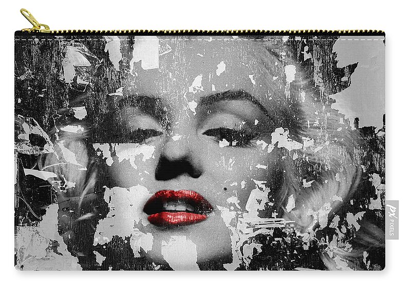 Marilyn Monroe Zip Pouch featuring the photograph Marilyn Monroe 5 by Andrew Fare