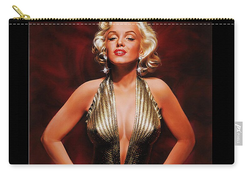 Marilyn Monroe Zip Pouch by Dick Bobnick - Pixels