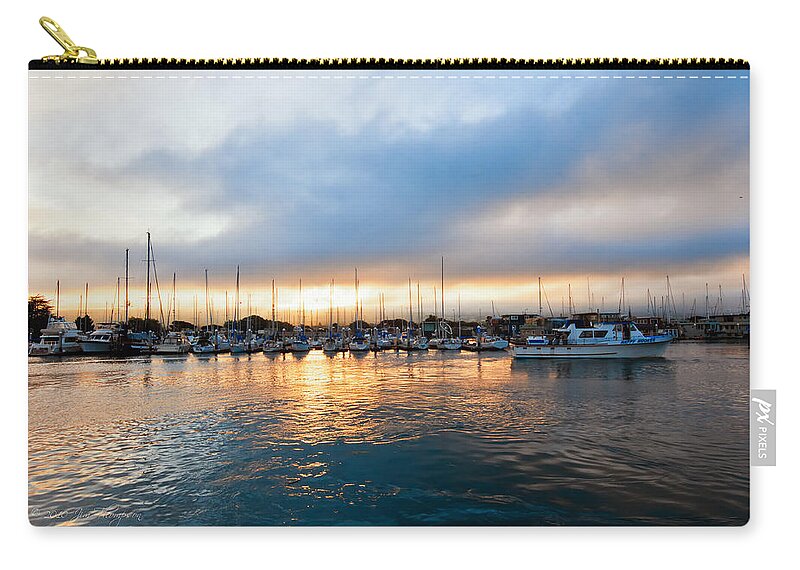 Berkeley Zip Pouch featuring the photograph Marina Sunrise 1 by Jim Thompson