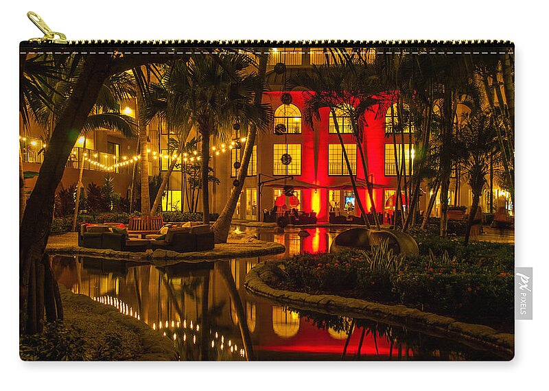 Brenda Jacobs Photography & Fine Art Zip Pouch featuring the photograph Marriott Resorts Grand Cayman by Brenda Jacobs