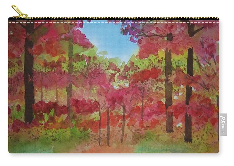 Autumn Zip Pouch featuring the painting Marsh by B Kathleen Fannin
