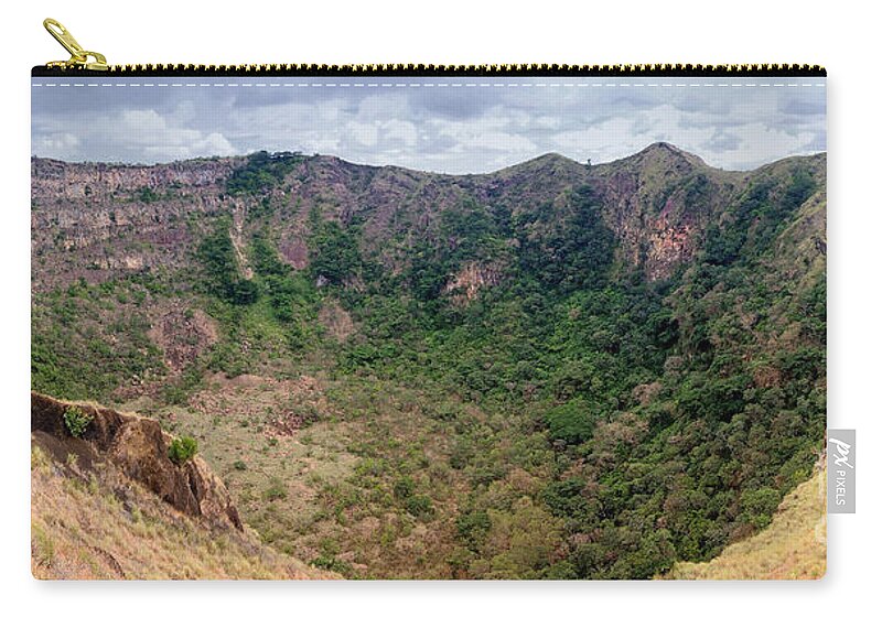 Central Zip Pouch featuring the photograph Masaya old crater Nicaragua 1 by Rudi Prott