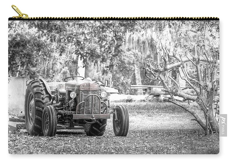 Massey Ferguson Zip Pouch featuring the photograph Massey Ferguson Tractor by Scott Hansen