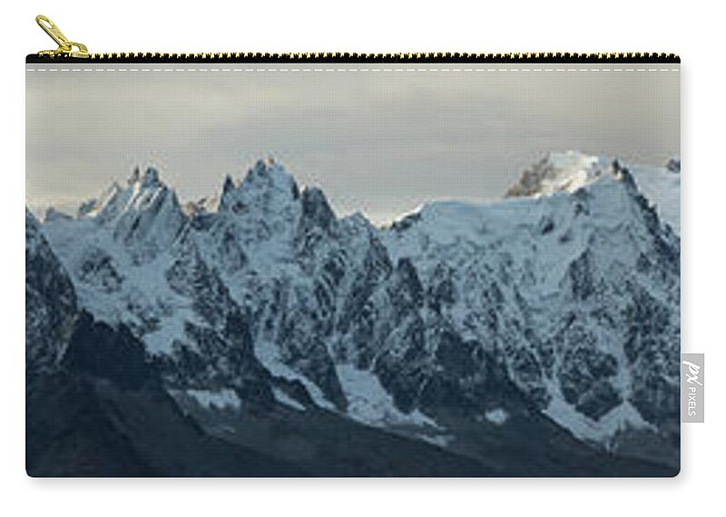 Scenics Zip Pouch featuring the photograph Massif Of Mont Blanc by Samuel Gachet