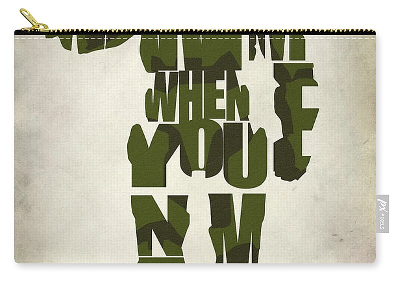 Master Chief Zip Pouch featuring the digital art Master Chief by Inspirowl Design