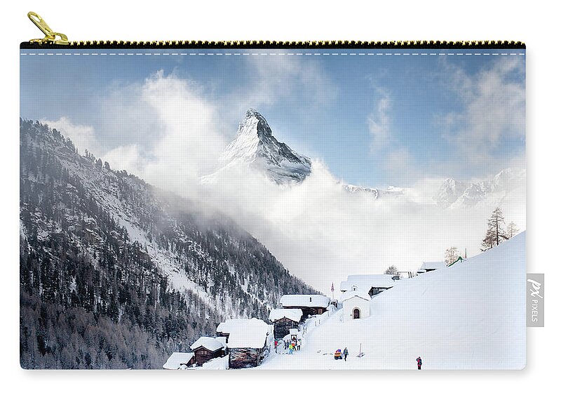 Tranquility Zip Pouch featuring the photograph Matterhorn by Steffen Schnur