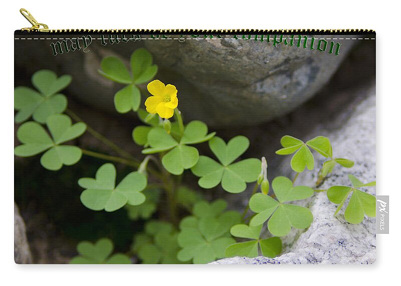 Clover Zip Pouch featuring the photograph May Luck Be Your Companion by LeeAnn McLaneGoetz McLaneGoetzStudioLLCcom
