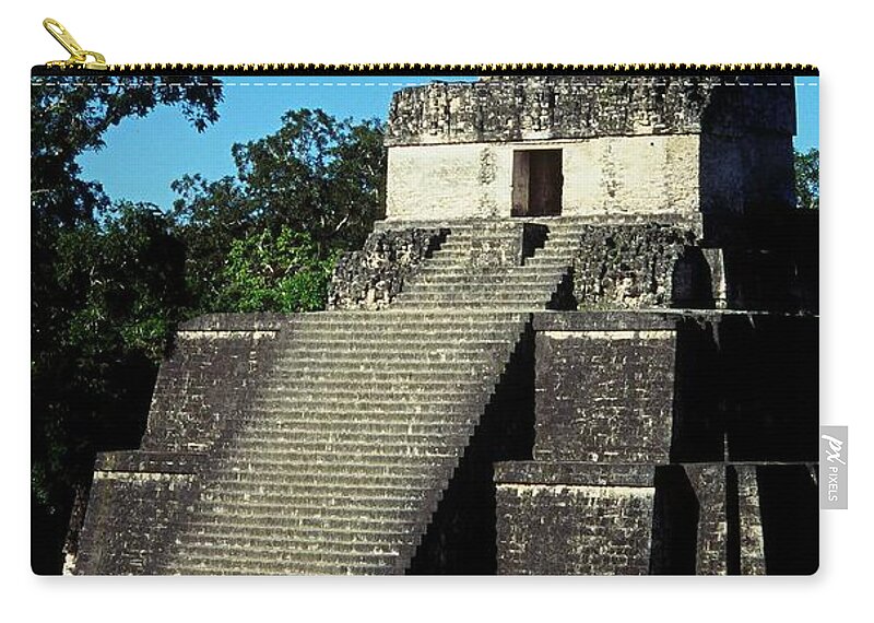 Guatemala Zip Pouch featuring the photograph Mayan Ruins - Tikal Guatemala by Juergen Weiss
