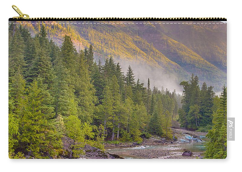 Glacier National Park Carry-all Pouch featuring the photograph McDonald Creek by Adam Mateo Fierro