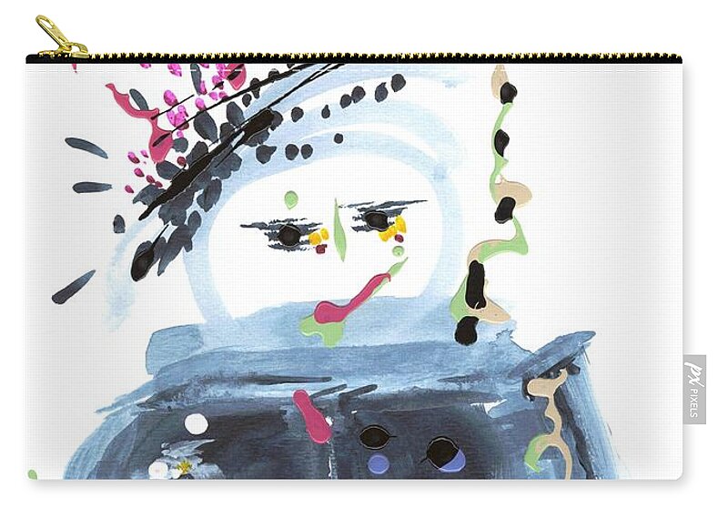 Acrylic Zip Pouch featuring the painting Me Stewpot by Holly Carmichael