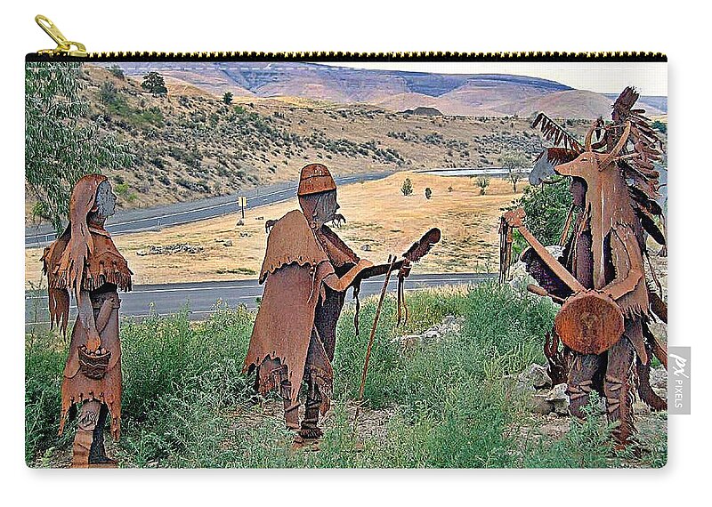 Sculpture Zip Pouch featuring the photograph Medicine Man by Farol Tomson