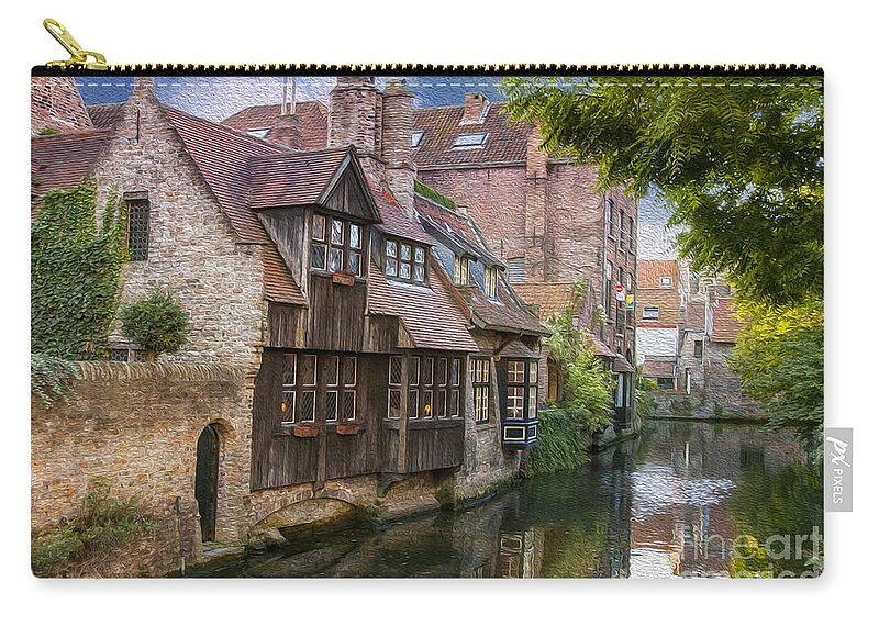 Architecture Zip Pouch featuring the photograph Medieval Bruges by Juli Scalzi