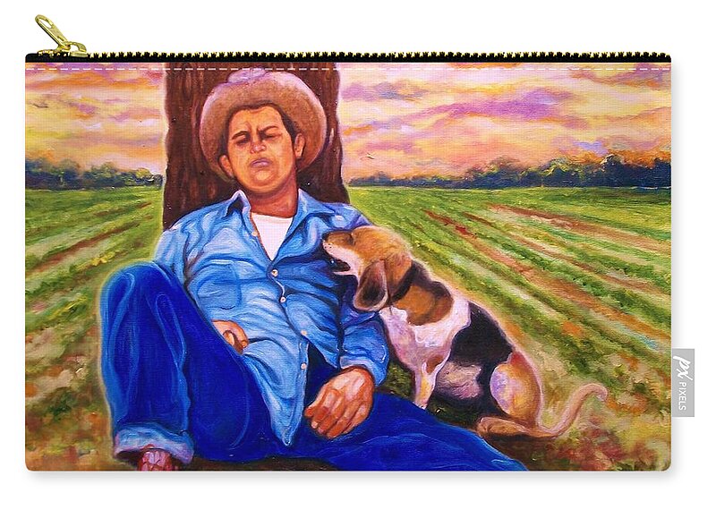 Landscape Zip Pouch featuring the painting Meditation by Emery Franklin