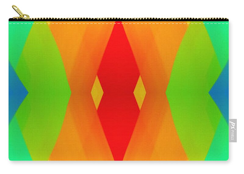 Andee Design Abstract Zip Pouch featuring the digital art Meet Me In The Middle 2 Panorama by Andee Design