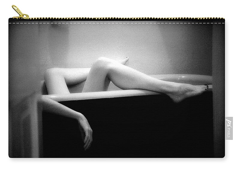 Female Nude Zip Pouch featuring the photograph Melting by Lindsay Garrett