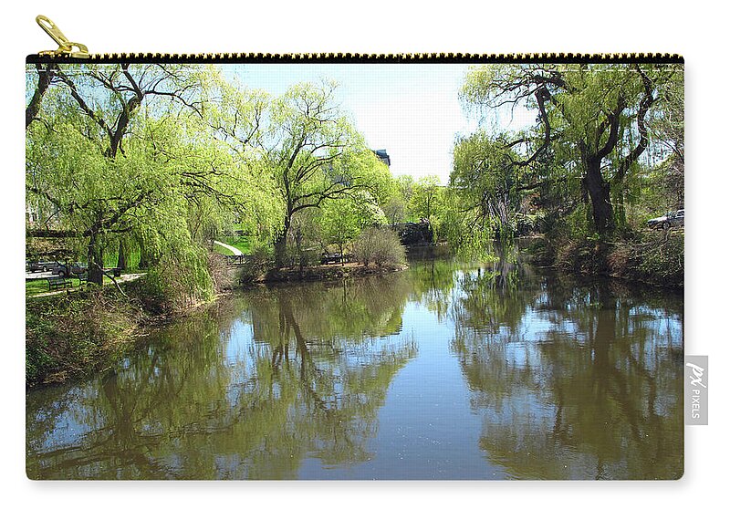 Mill Pond Zip Pouch featuring the photograph Memories of Youth by Barbara McDevitt