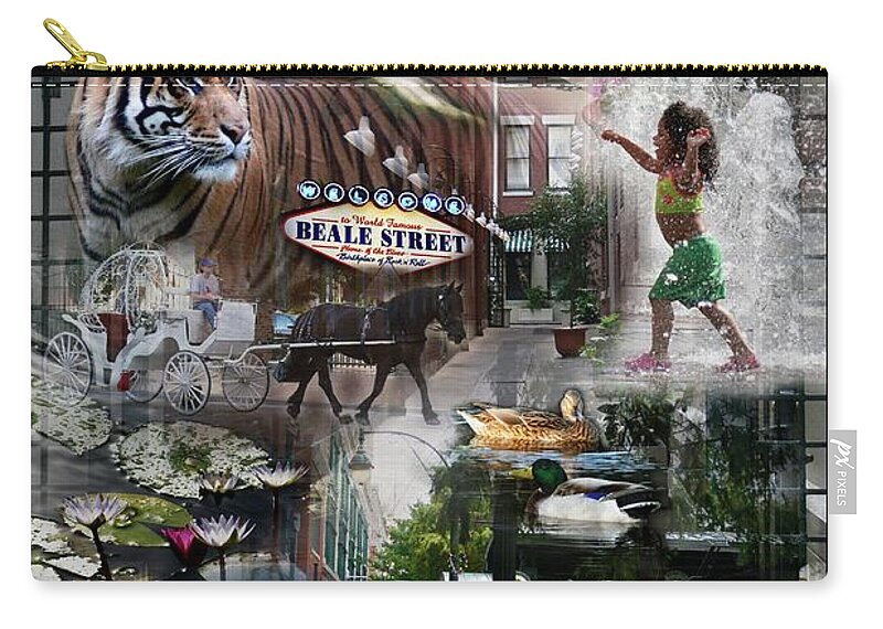 Memphis Zip Pouch featuring the photograph Memphis My Home Town by Dale Crum