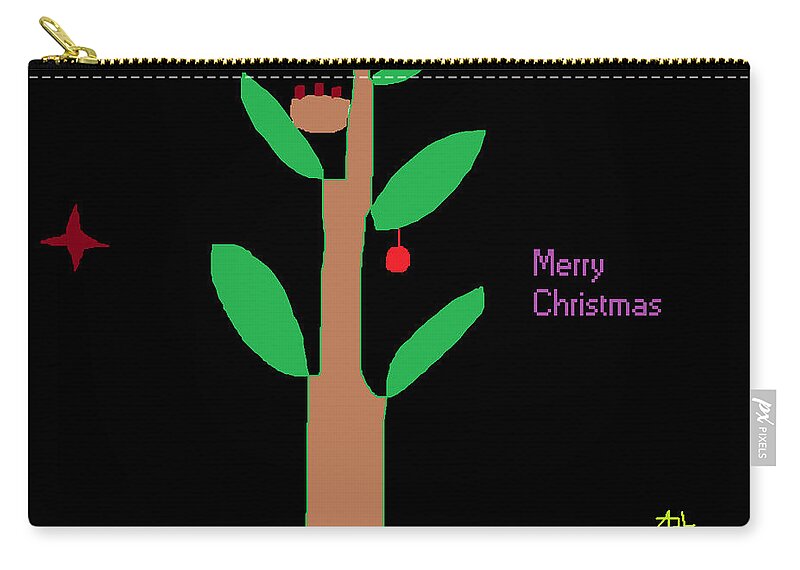 Christmas Cards Zip Pouch featuring the painting Merry Christmas by Anita Dale Livaditis