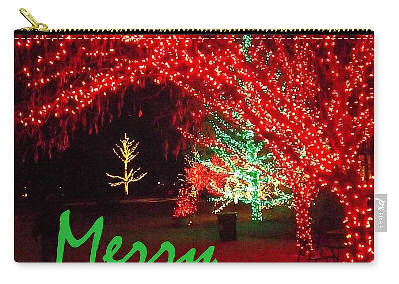 Seasons Greetings Carry-all Pouch featuring the photograph Merry Christmas by Darren Robinson