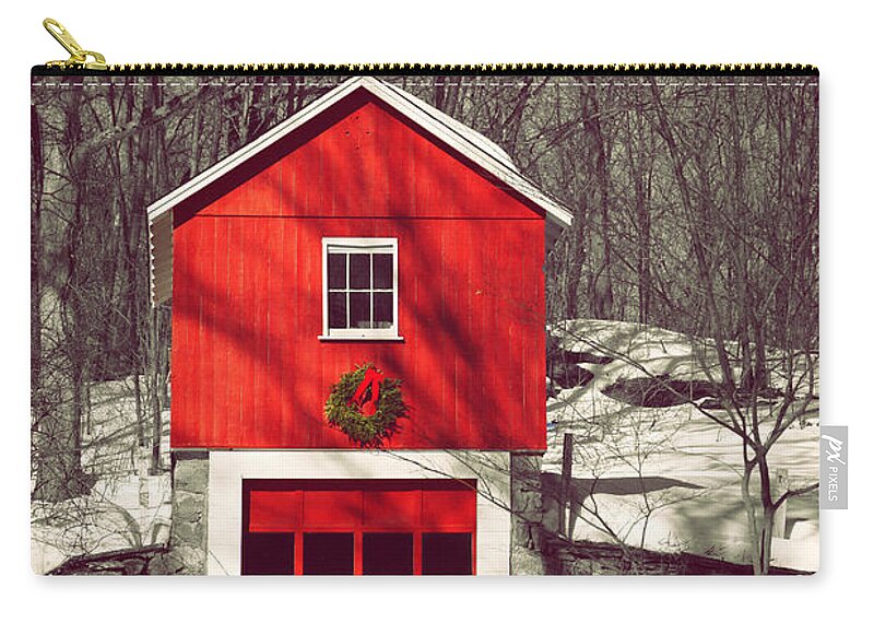 Winter Zip Pouch featuring the photograph Merry Red by Karol Livote