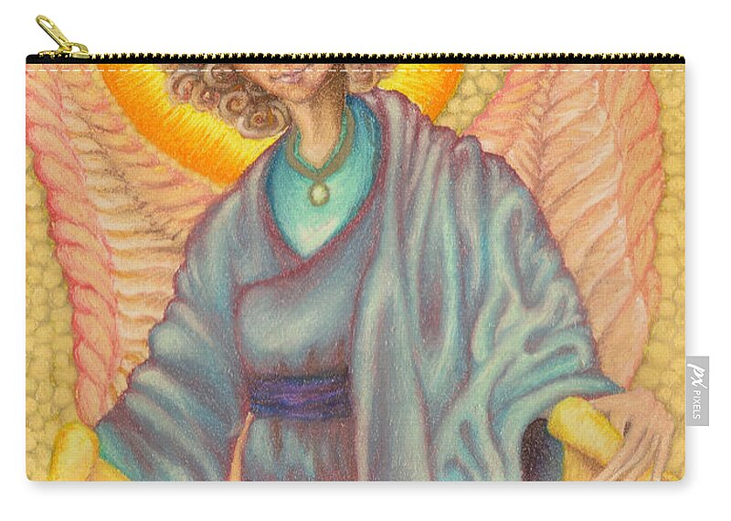 Angels Carry-all Pouch featuring the drawing Messenger of Gratitude by Michelle Bien