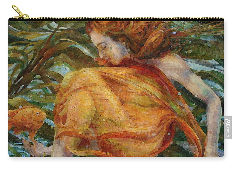 Landscape Zip Pouch featuring the painting Metamorphosis by Mia Tavonatti