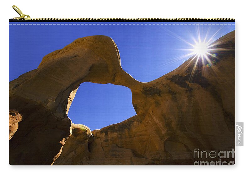 Metate Zip Pouch featuring the photograph Metate Arch Utah by Bob Christopher
