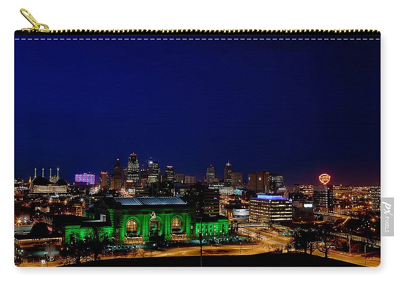 Kansas City Zip Pouch featuring the photograph Metro Lights by Sennie Pierson