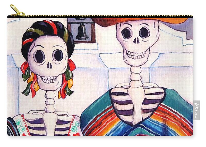 Dia De Los Muertos Zip Pouch featuring the painting Mexican Gothic by Candy Mayer