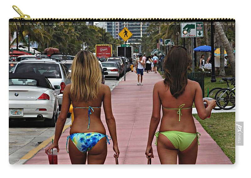 Girls Zip Pouch featuring the photograph Miami Vice by Bob Christopher