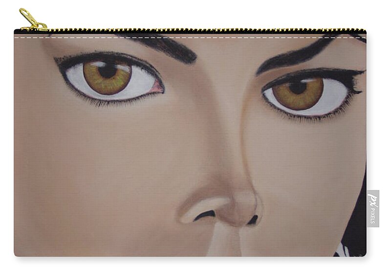 King Of Pop Zip Pouch featuring the painting Michael Jackson by Dean Stephens