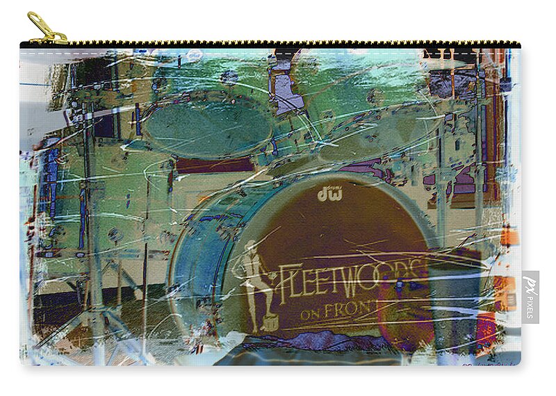 Wright Zip Pouch featuring the photograph Mick's Drums by Paulette B Wright