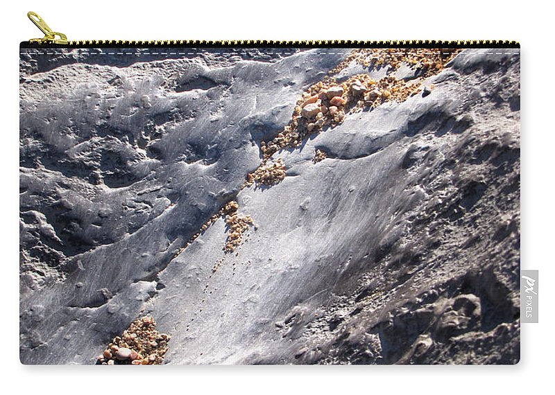 Micro Zip Pouch featuring the photograph Micro Rock Slide by Lucy VanSwearingen