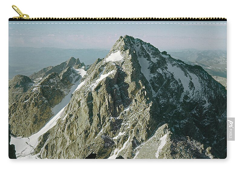 Middle Teton Zip Pouch featuring the photograph T-209207-Middle Teton from Grand Teton by Ed Cooper Photography