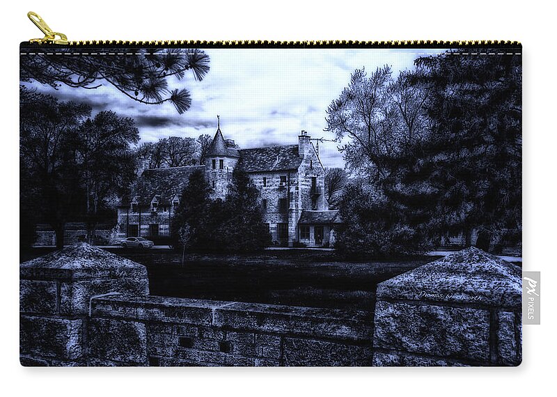 Surrealist Zip Pouch featuring the photograph MidNight At The Prison by Thomas Woolworth