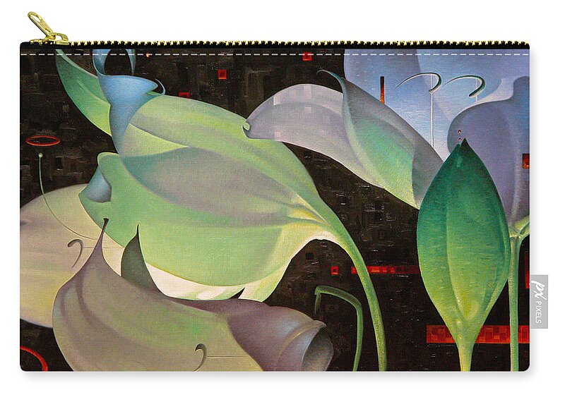 Lily Zip Pouch featuring the painting Midnight Conversations by T S Carson