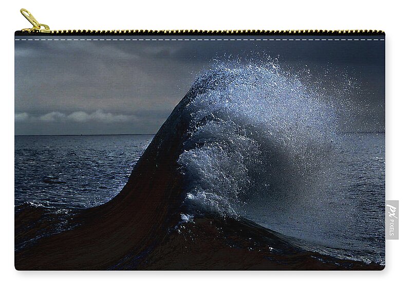Surf Zip Pouch featuring the photograph Midnight Swim by Joe Schofield