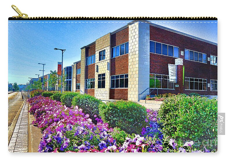 Geis Brothers Zip Pouch featuring the photograph Geis Midtown Tech Park - Cleveland Ohio by Mark Madere