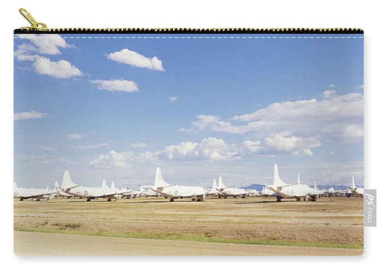 Photography Zip Pouch featuring the photograph Military Airplanes At Davismonthan Air by Panoramic Images