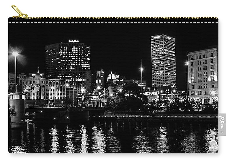 Milwaukee Zip Pouch featuring the photograph Milwaukee Downtown Third Ward by Susan McMenamin