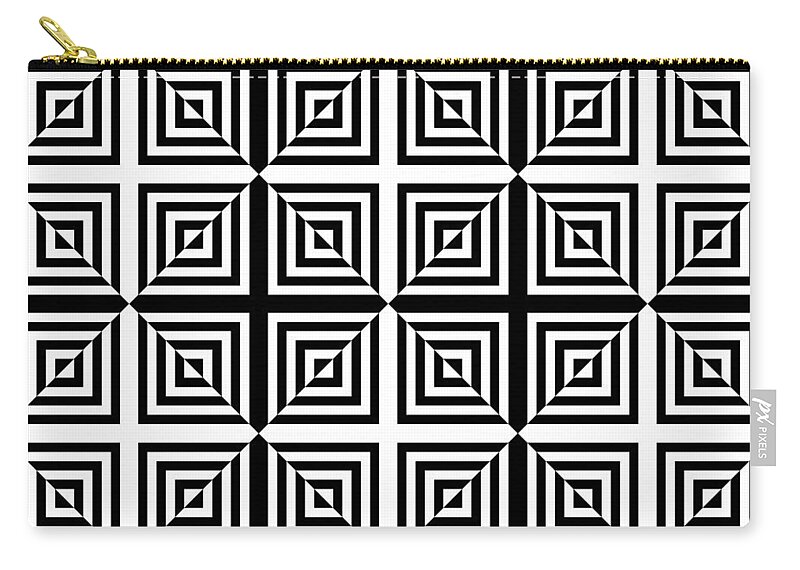 Squares Zip Pouch featuring the digital art Mind Games 30 se by Mike McGlothlen
