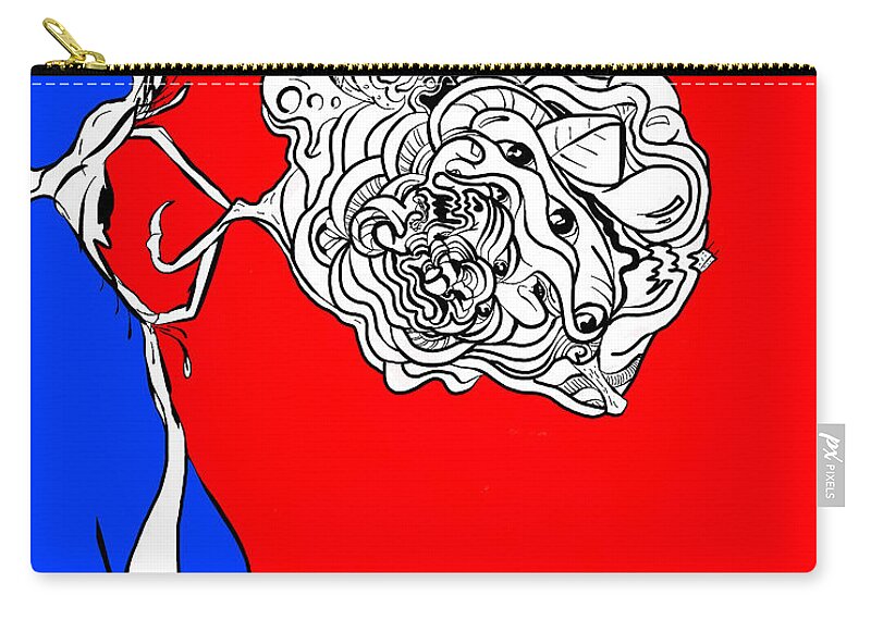 Face Zip Pouch featuring the digital art Mineds Eye by Craig Tilley