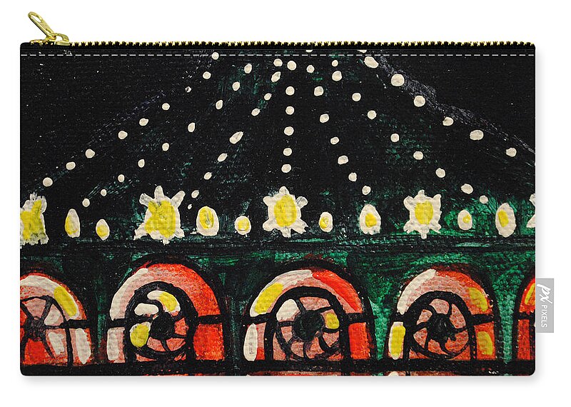 Asbury Park Carry-all Pouch featuring the painting Mini Memory by Patricia Arroyo