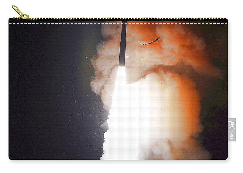 Missile Carry-all Pouch featuring the photograph Minuteman IIi Missile Test by Science Source