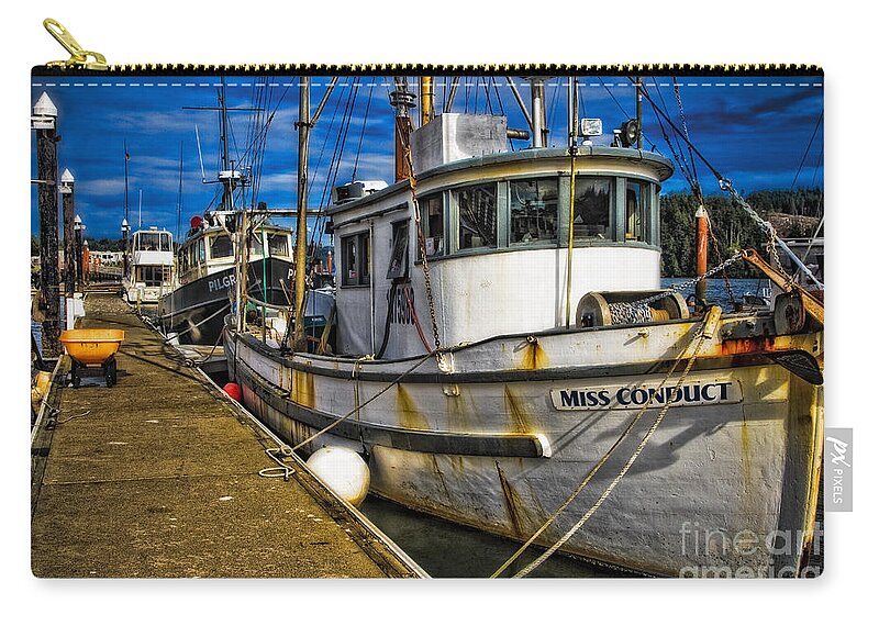 Oregon Zip Pouch featuring the photograph Miss Conduct by Timothy Hacker