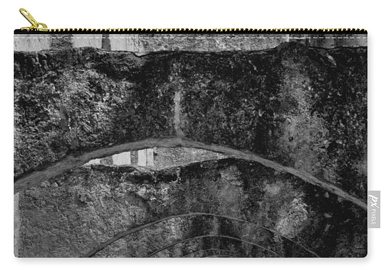 Mission Zip Pouch featuring the photograph Mission San Jose Arches by David and Carol Kelly