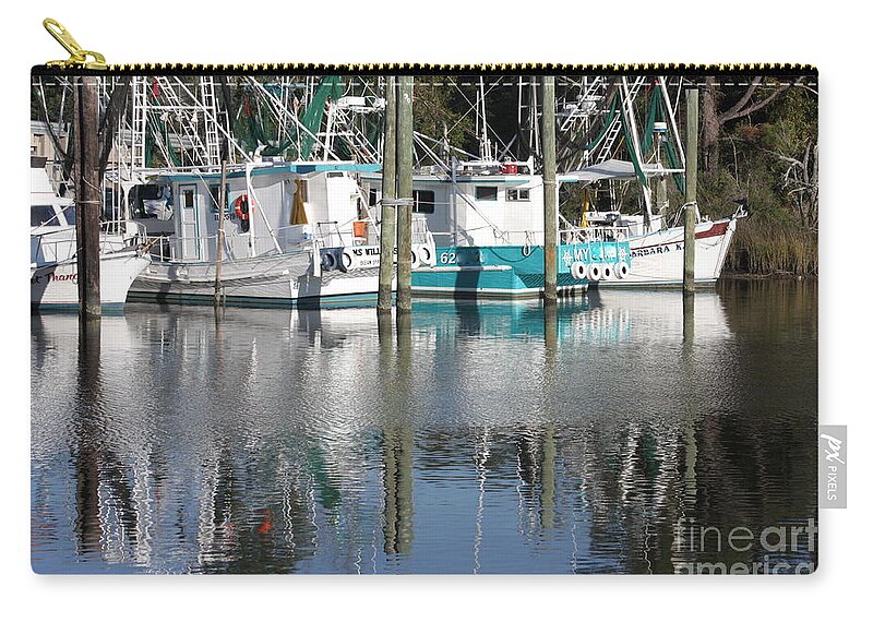 Boats Zip Pouch featuring the photograph Mississippi Boats by Carol Groenen