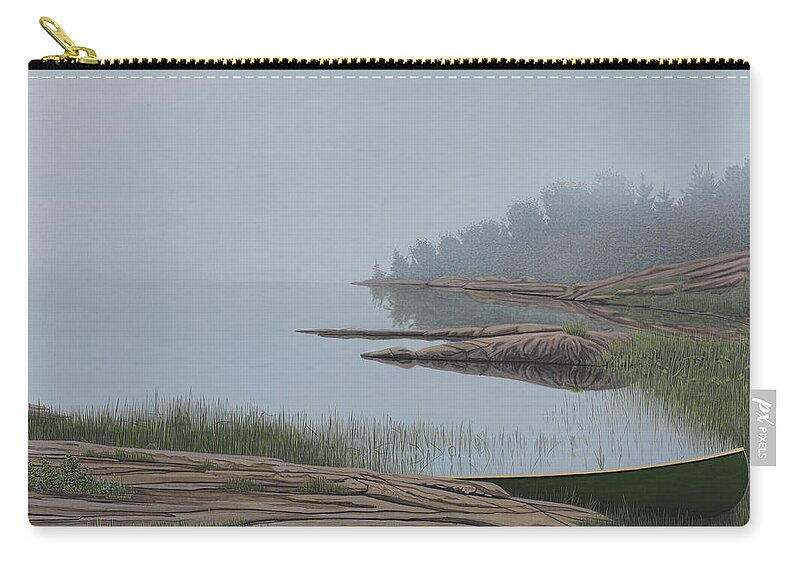 Landscapes Zip Pouch featuring the painting Mistified by Kenneth M Kirsch